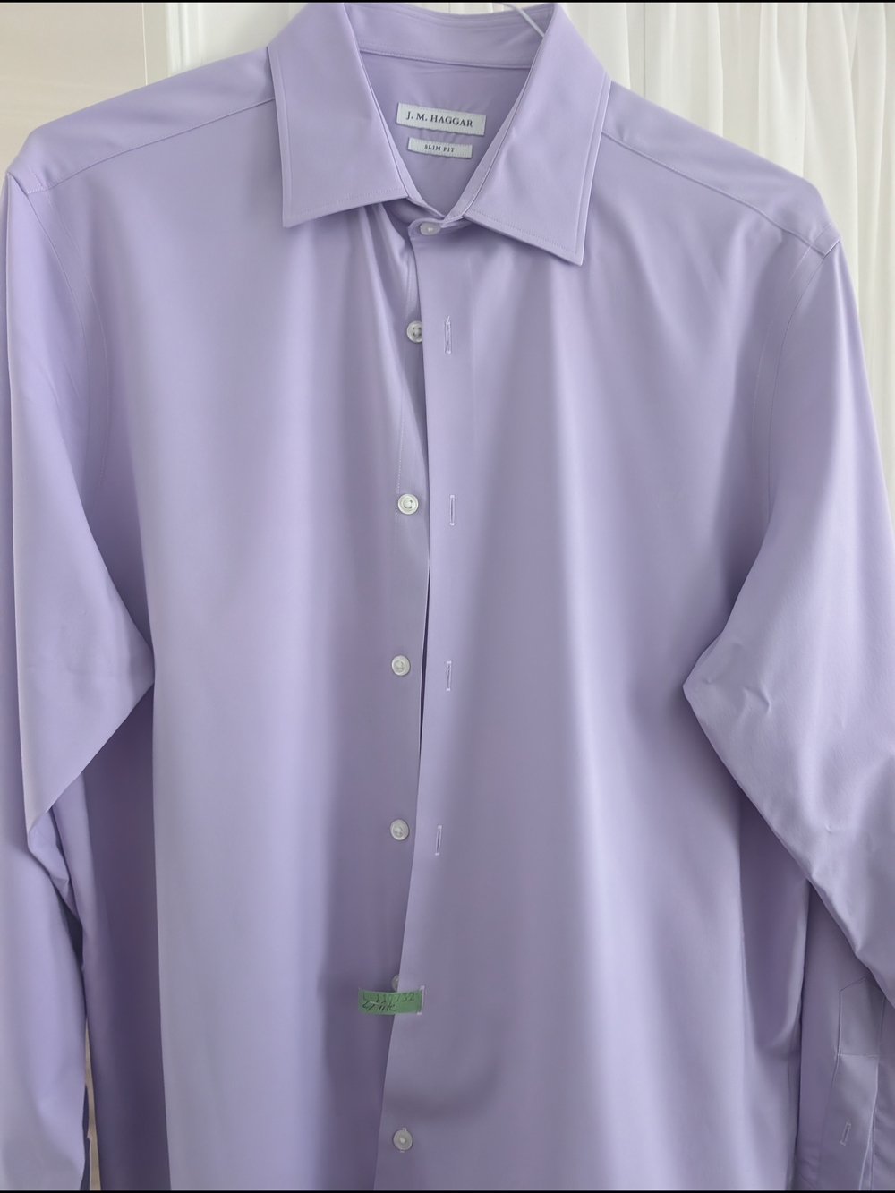 Men’s J.M. HAGGAR Lavender Slim Fit Dress Shirt 16 16.5